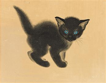 CLARE TURLAY NEWBERRY (1903 - 1970) Charcoal, the kitten.